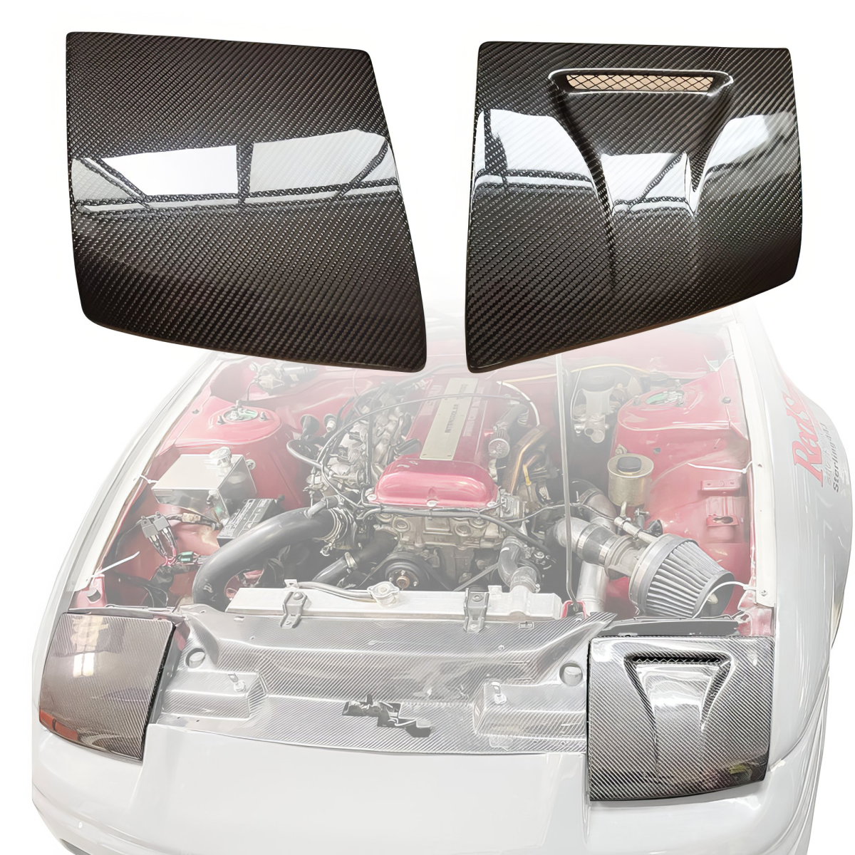 Modify your Nissan 240SX 1989 with our Lighting/Headlight and Tail Light Covers - 