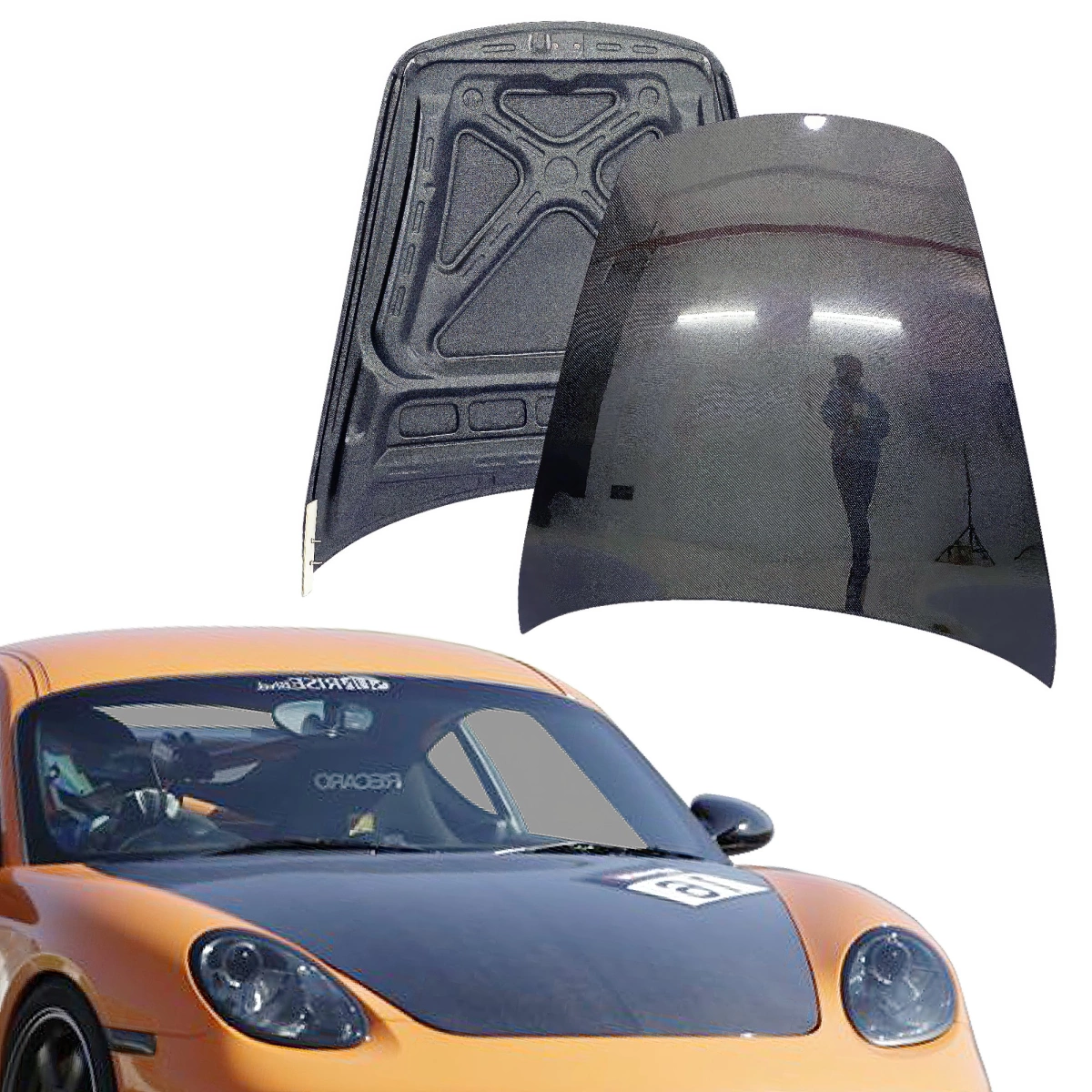 Modify your Porsche Cayman 2006 with our Exterior/Hoods - 1