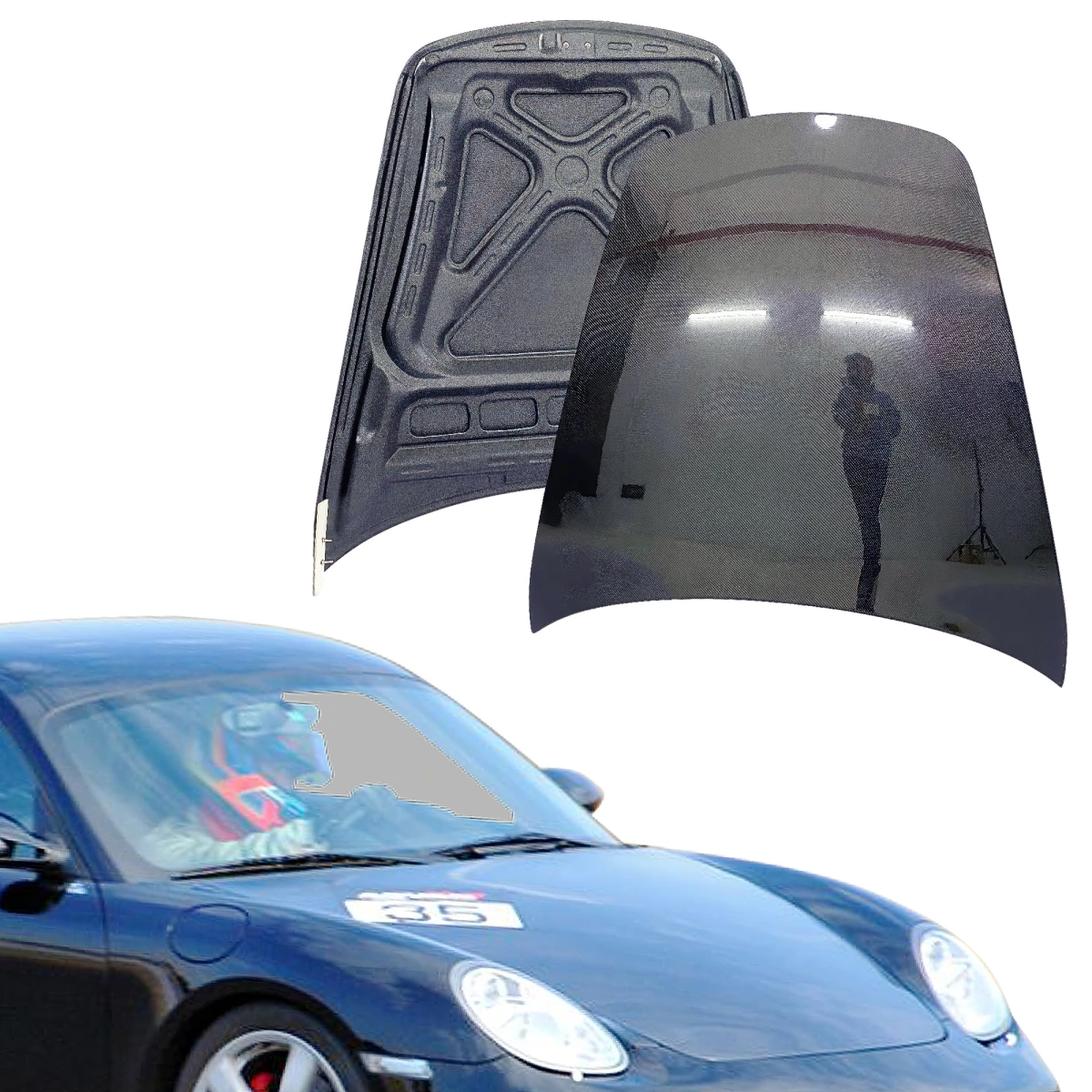 Modify your Porsche Cayman 2006 with our Exterior/Hoods - 6