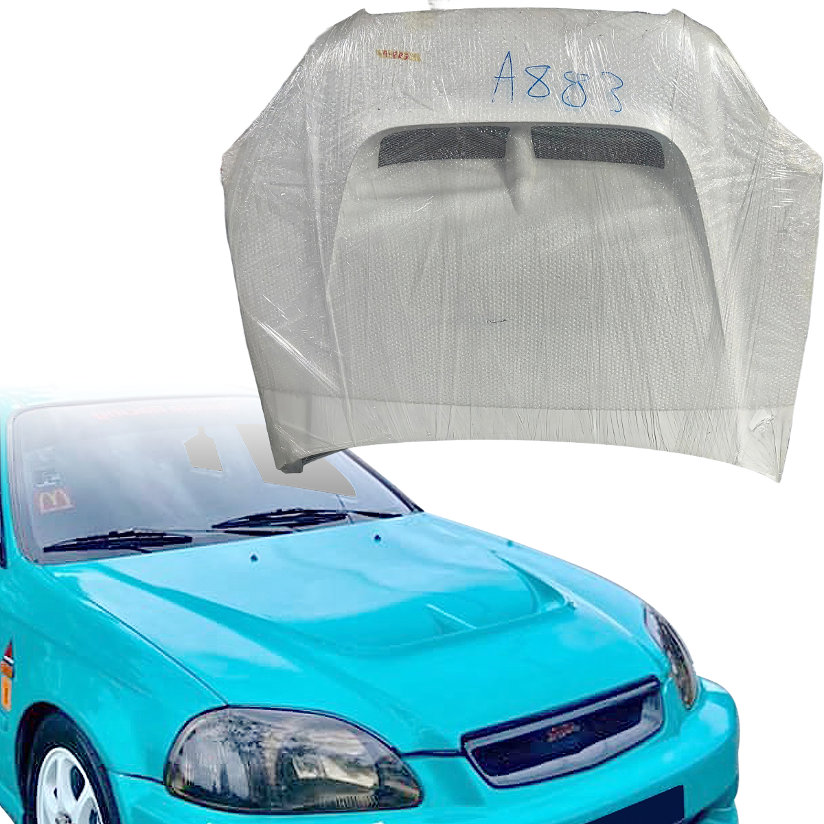 Modify your Honda Civic 1996 with our Exterior/Hoods - 