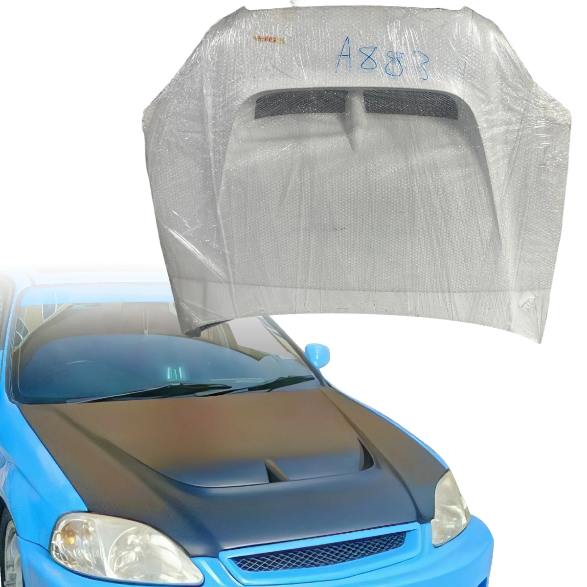 Modify your Honda Civic 1996 with our Exterior/Hoods - 7