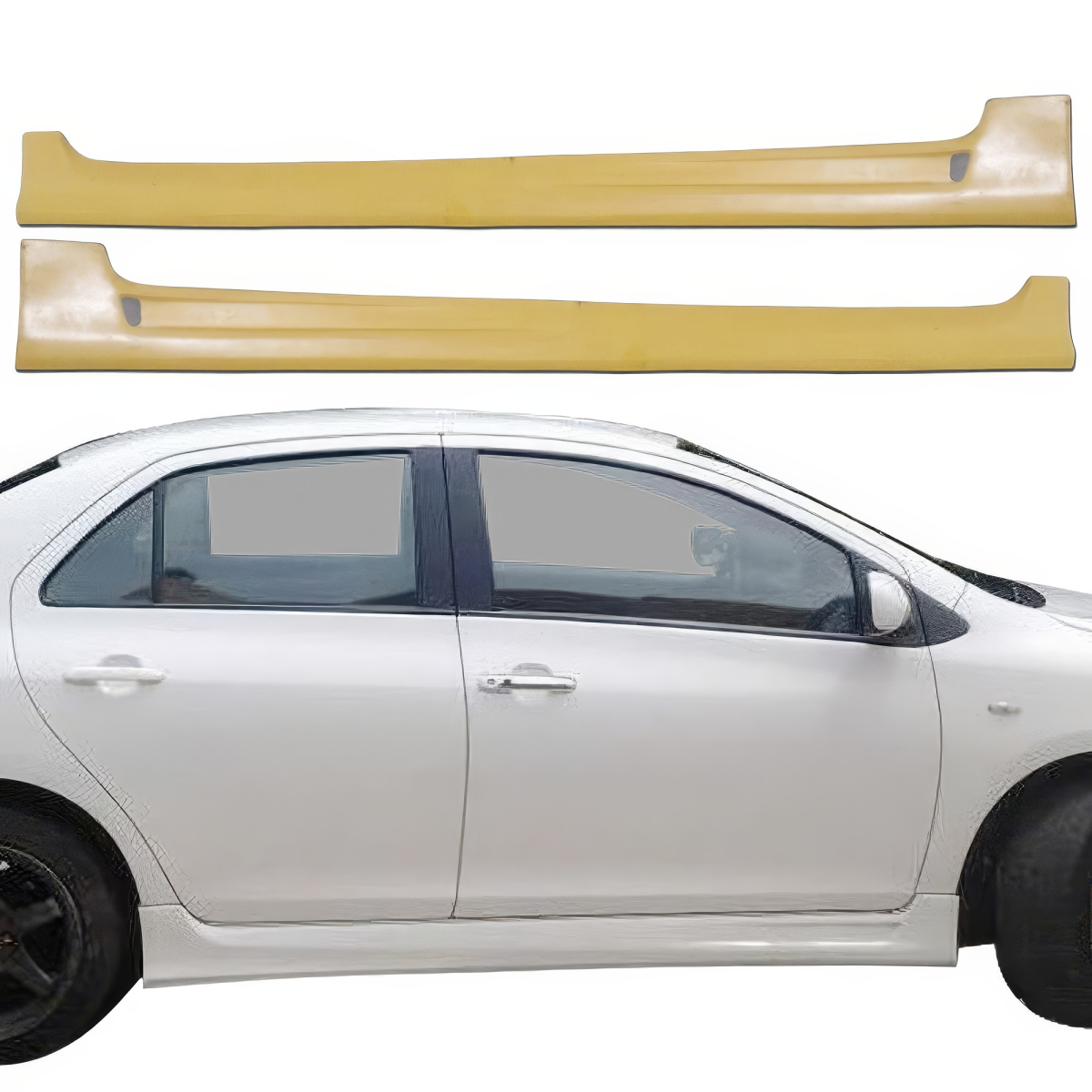 Modify your Toyota Yaris 2007 with our Exterior/Side Skirts - 