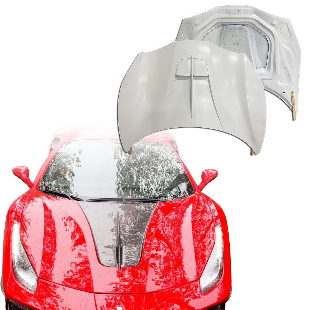 Modify your Ferrari 488 2016 with our Exterior/Hoods - 1