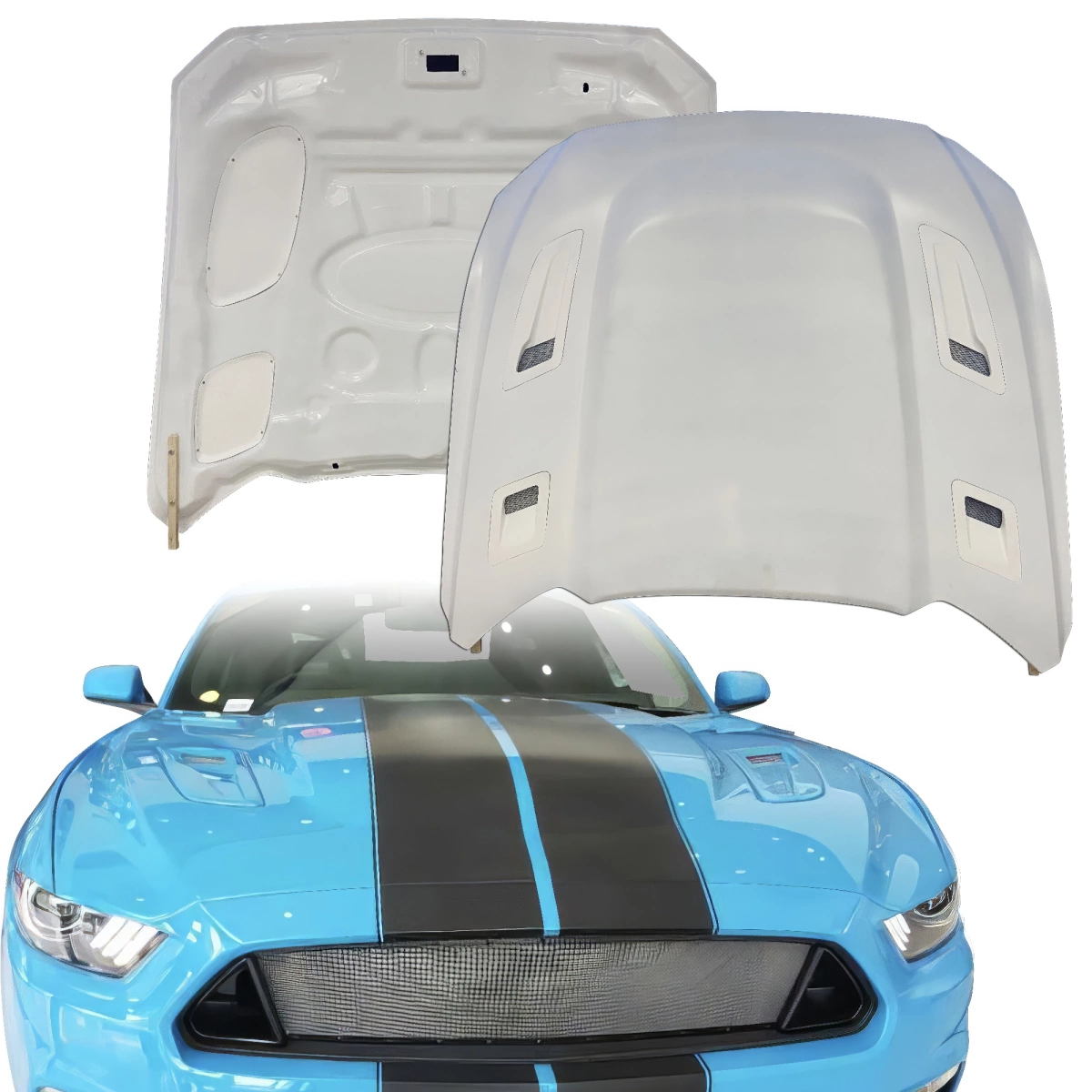 Modify your Ford Mustang 2015 with our Exterior/Hoods - 4