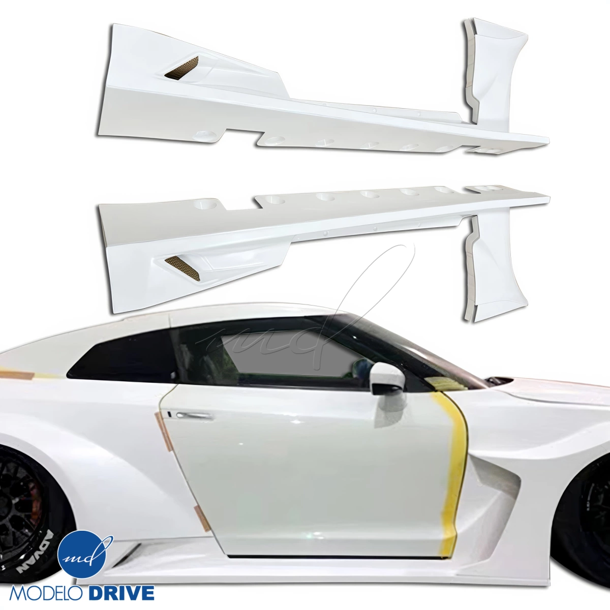 Modify your Nissan GT-R 2009 with our Exterior/Side Skirts - 1
