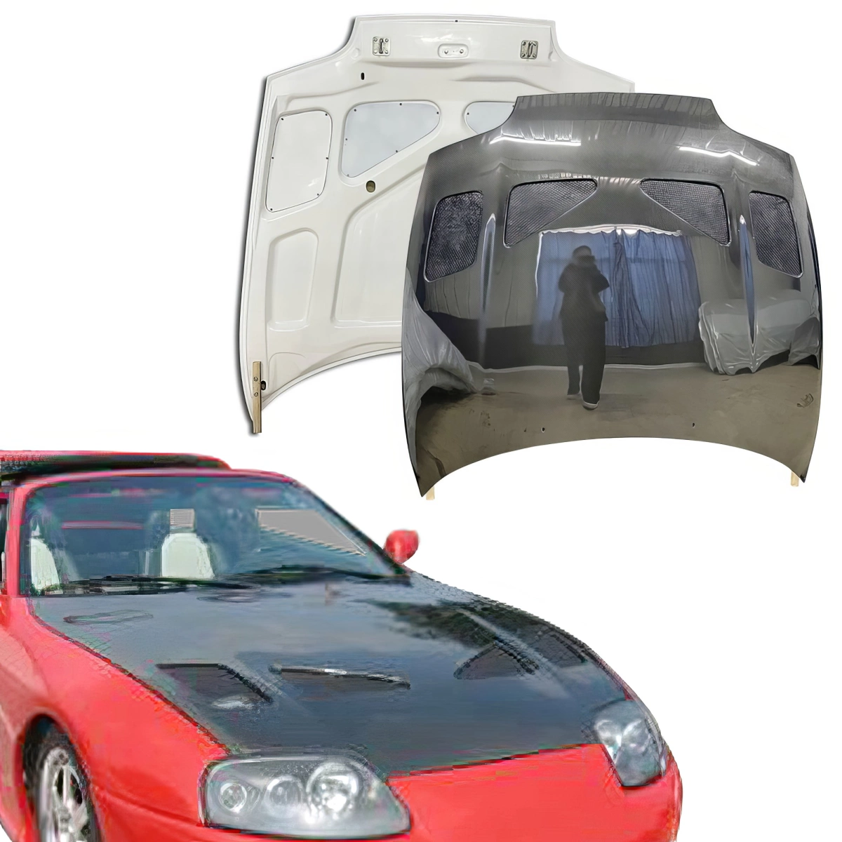 Modify your Toyota Supra 1993 with our Exterior/Hoods - 1