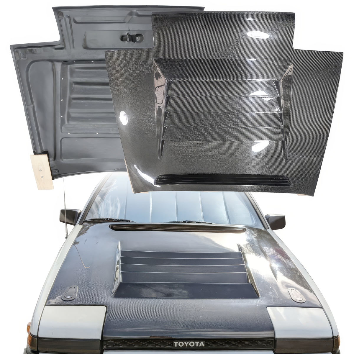 Modify your Toyota Corolla 1984 with our Exterior/Hoods - 