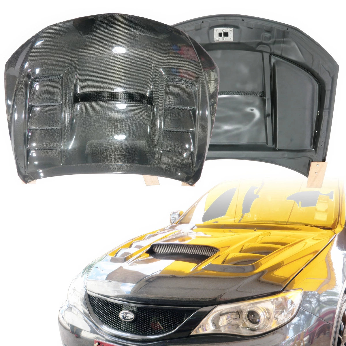Modify your Subaru WRX 2008 with our Exterior/Hoods - 3
