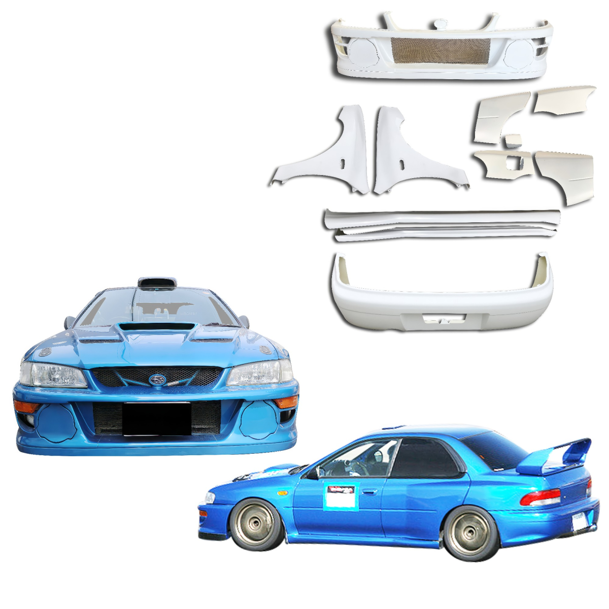 Modify your Subaru Impreza 1993 with our Exterior/Complete Body Kits - 