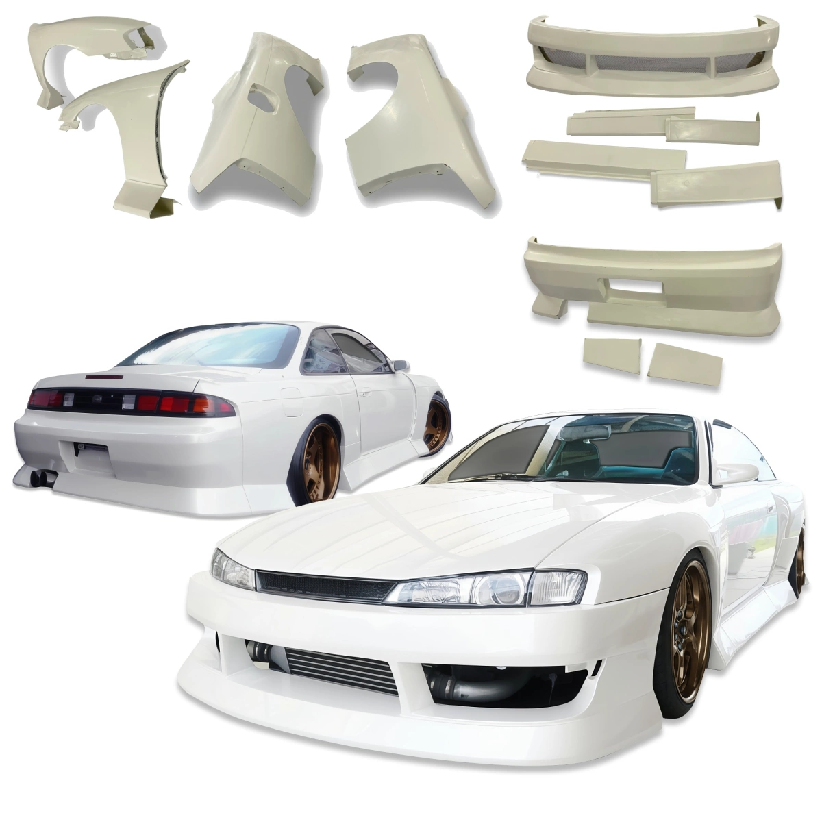 Modify your Nissan 240SX 1997 with our Exterior/Complete Body Kits - 1
