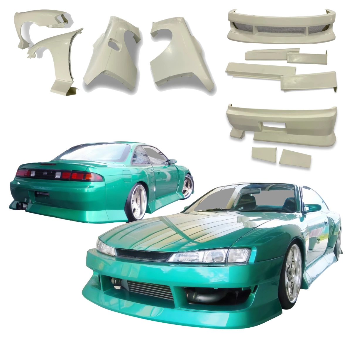 Modify your Nissan 240SX 1997 with our Exterior/Complete Body Kits - 2