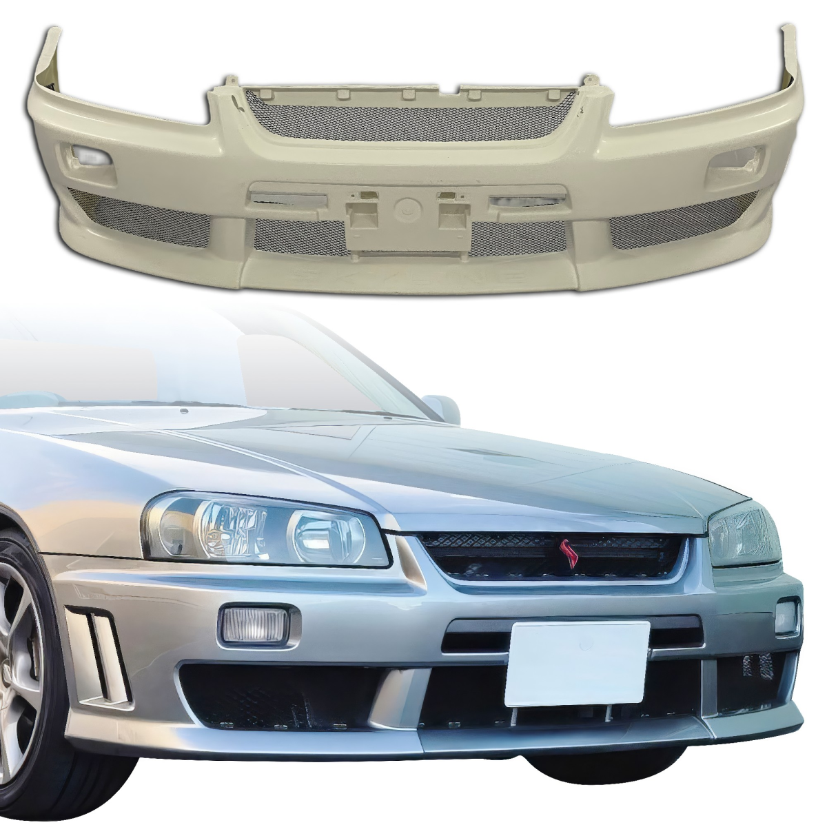 Modify your Nissan Skyline R34 1999 with our Exterior/Front Bumpers or Lips - 