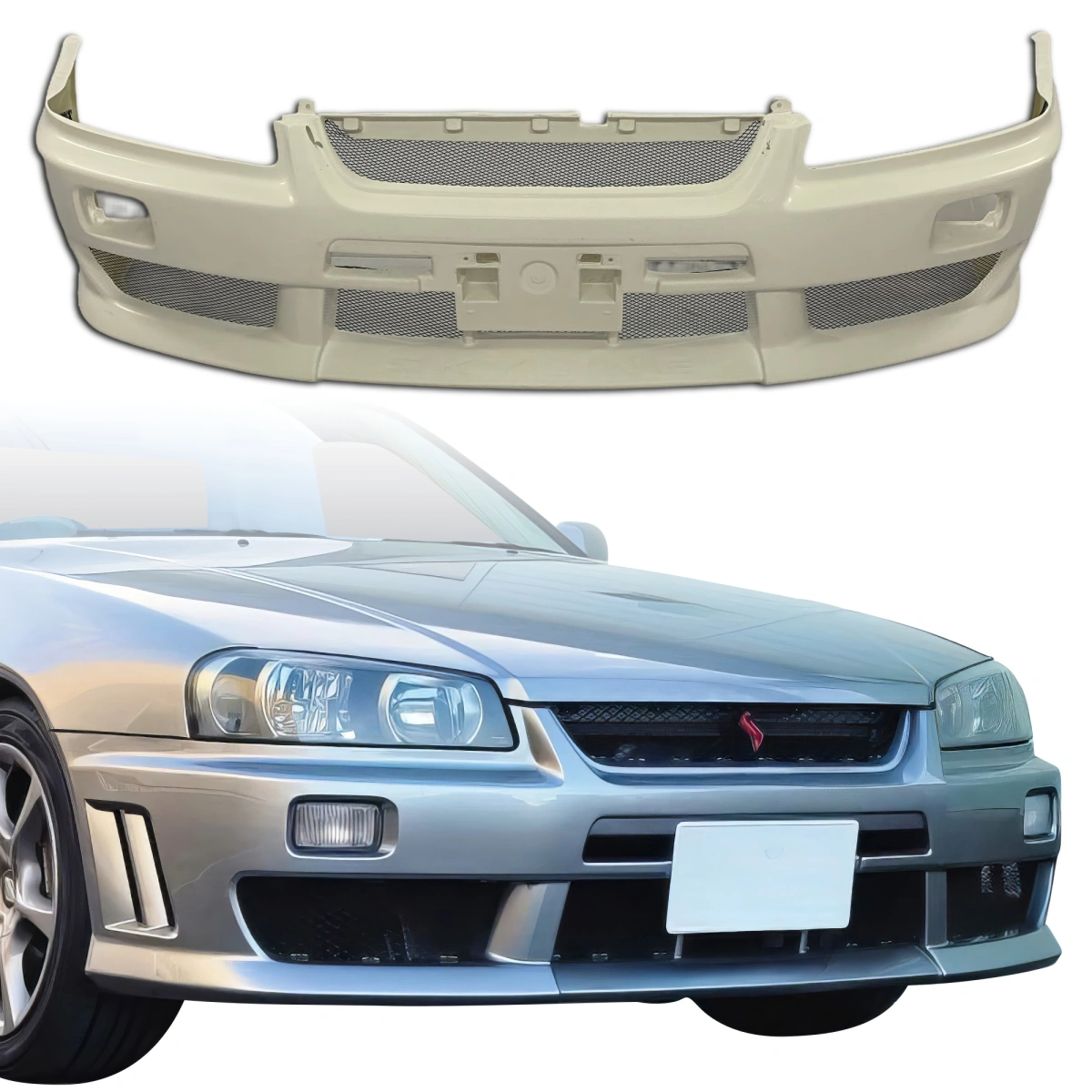 Modify your Nissan Skyline (R34) GTS 1999 with our Exterior/Front Bumpers - 1