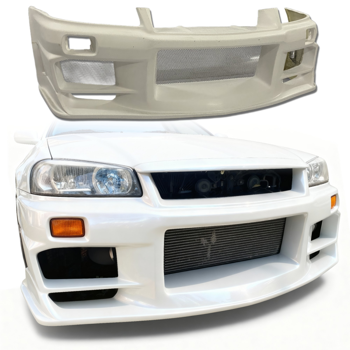Modify your Nissan Skyline (R34) GTR 1999 with our Exterior/Front Bumpers -