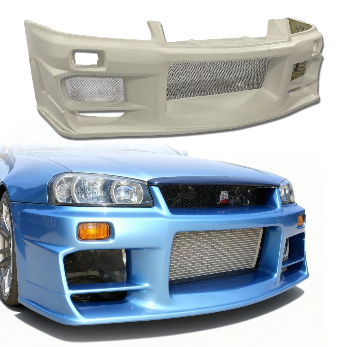Modify your Nissan Skyline (R34) GTR 1999 with our Exterior/Front Bumpers -