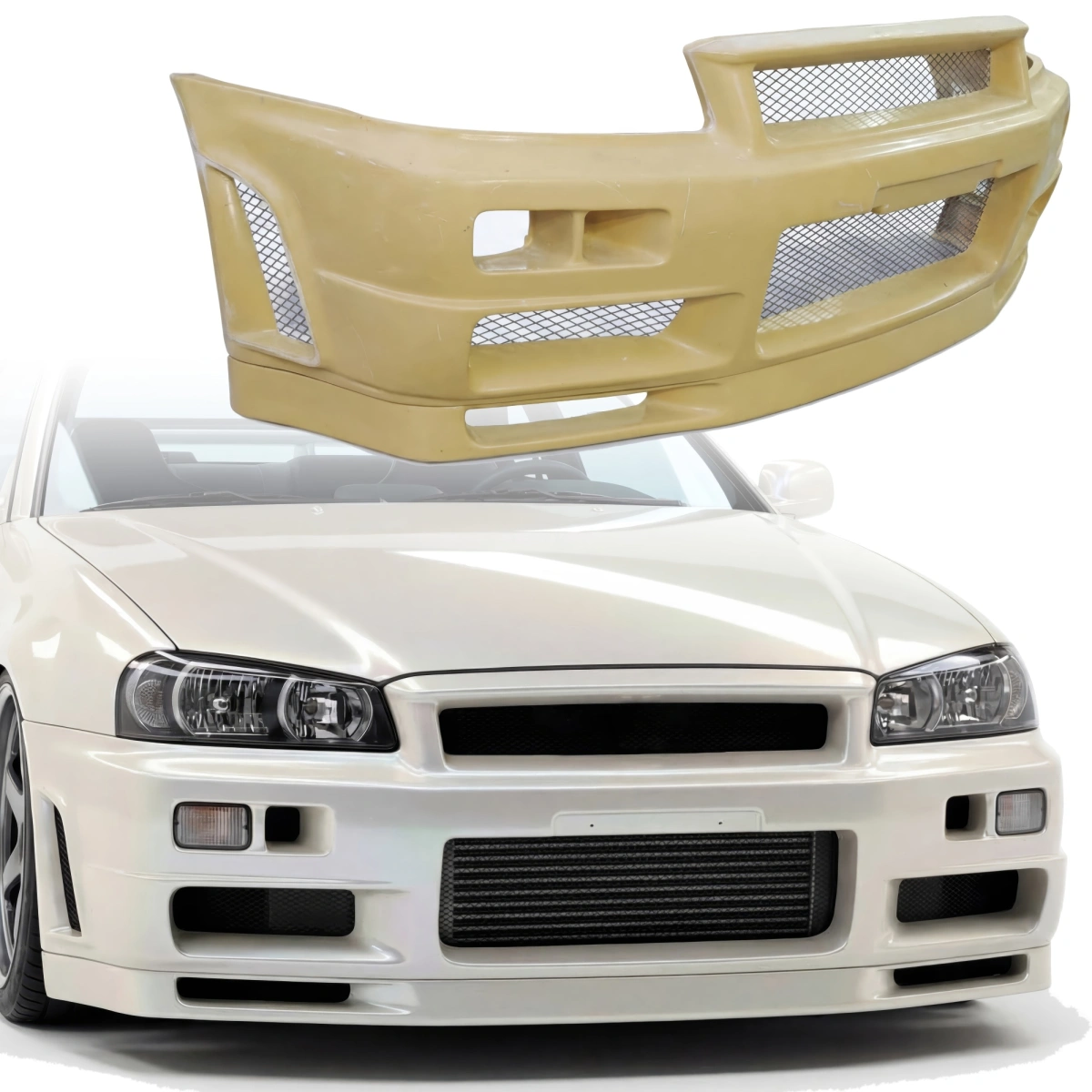 Modify your Nissan Skyline (R34) GTR 1999 with our Exterior/Front Bumpers - 1