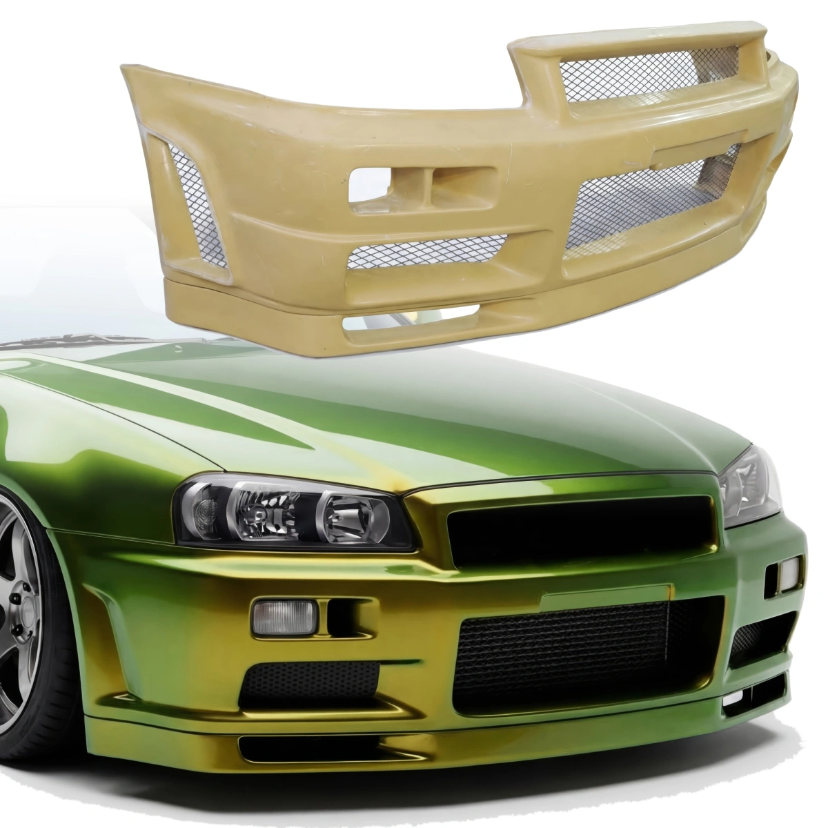 Modify your Nissan Skyline (R34) GTR 1999 with our Exterior/Front Bumpers - 3
