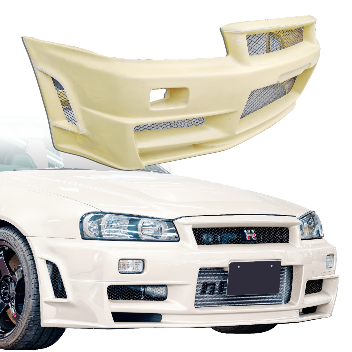 Modify your Nissan Skyline (R34) GTR 1999 with our Exterior/Front Bumpers - 