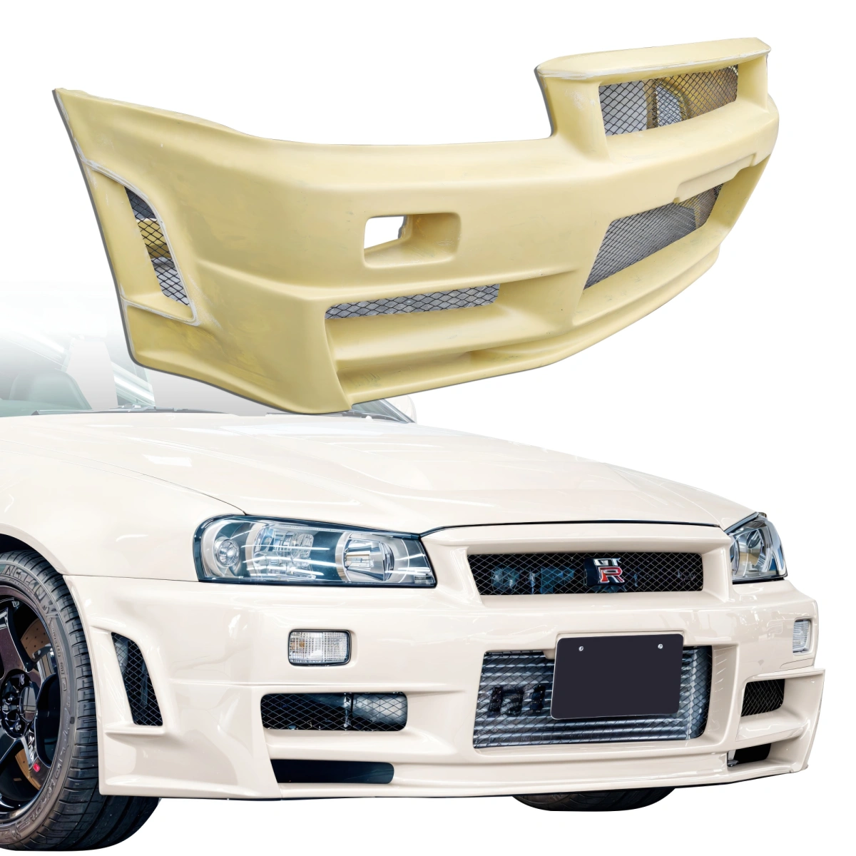 Modify your Nissan Skyline (R34) GTR 1999 with our Exterior/Front Bumpers - 1