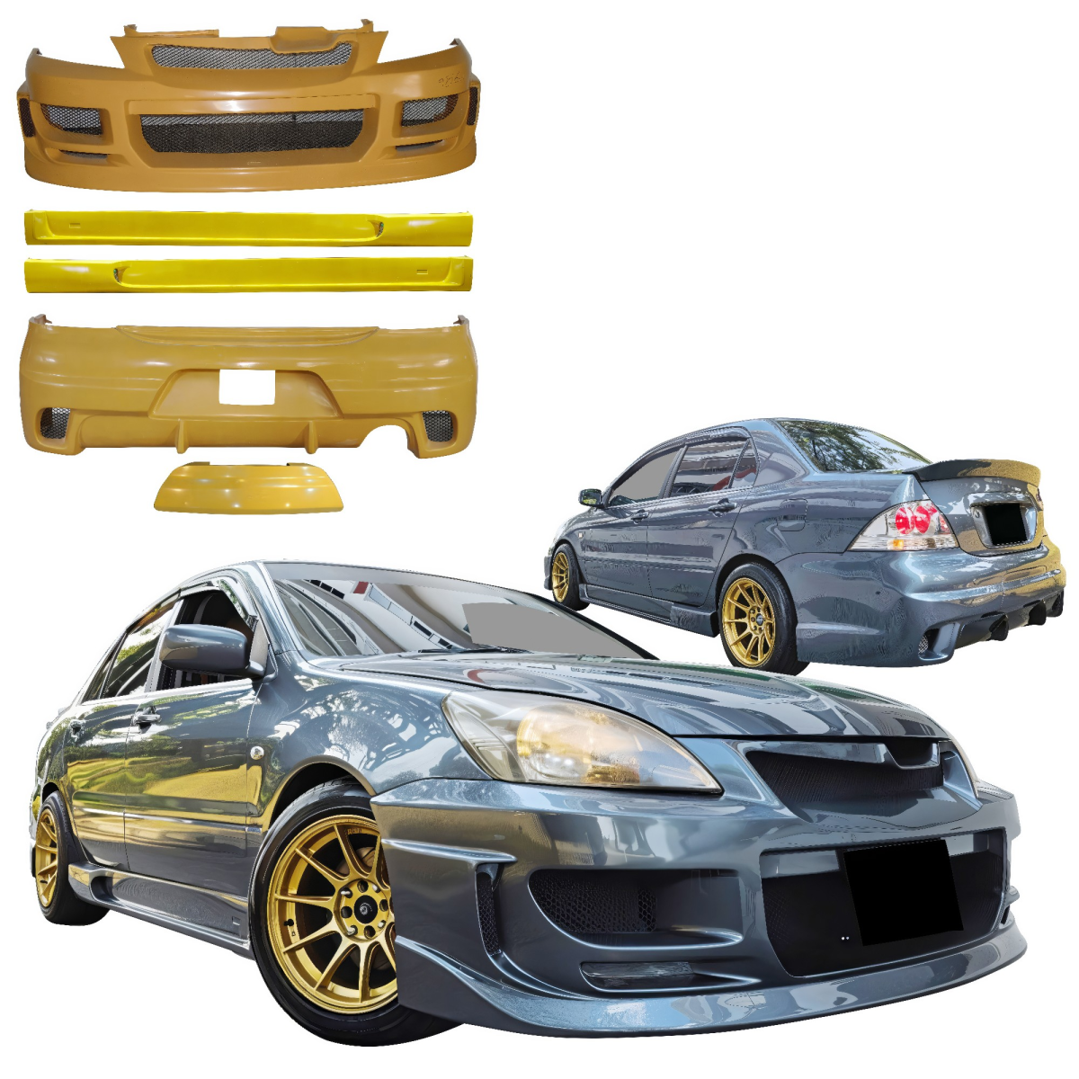 Modify your Mitsubishi Lancer 2004 with our Exterior/Complete Body Kits -