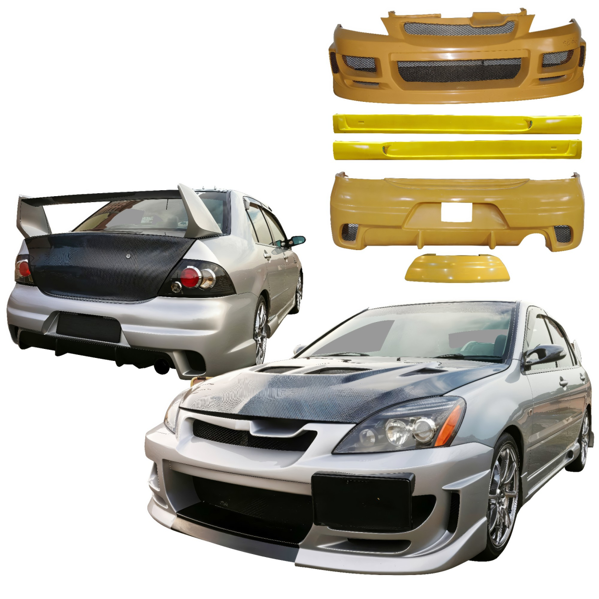 Modify your Mitsubishi Lancer 2004 with our Exterior/Complete Body Kits -
