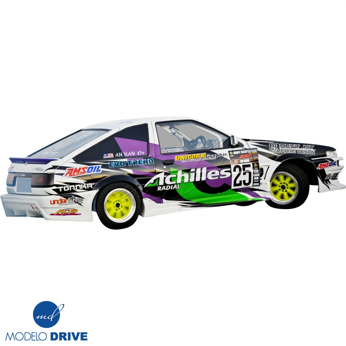 Modify your Toyota Corolla 1984 with our Exterior/Side Skirts - 6