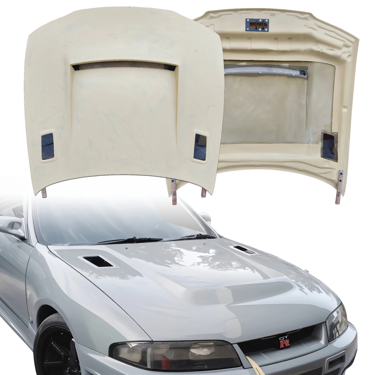 Modify your Nissan Skyline (R33) GTS 1995 with our Exterior/Hoods - 4
