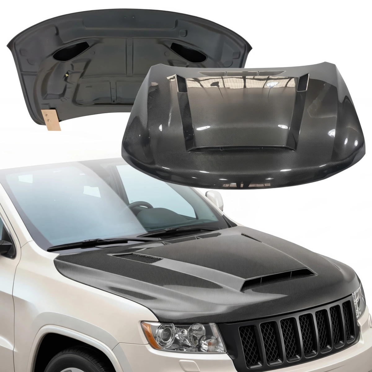 Modify your Jeep Cherokee 2011 with our Exterior/Hoods - 1