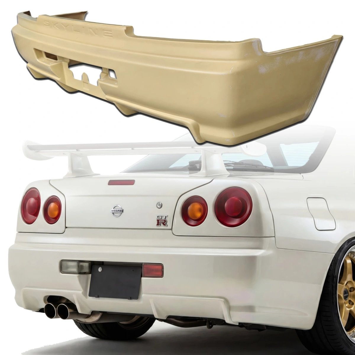 Modify your Nissan Skyline (R34) GTR 1999 with our Exterior/Rear Bumpers - 1