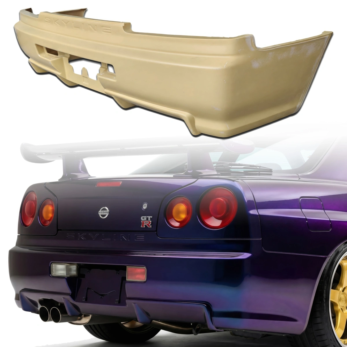 Modify your Nissan Skyline (R34) GTR 1999 with our Exterior/Rear Bumpers - 3