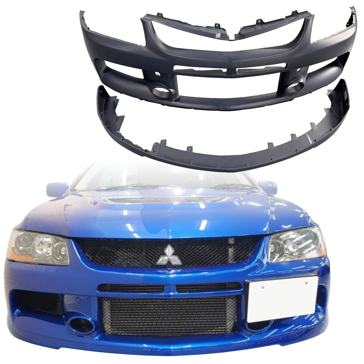 Modify your Mitsubishi Evolution 2003 with our Exterior/Front Bumpers or Lips - 