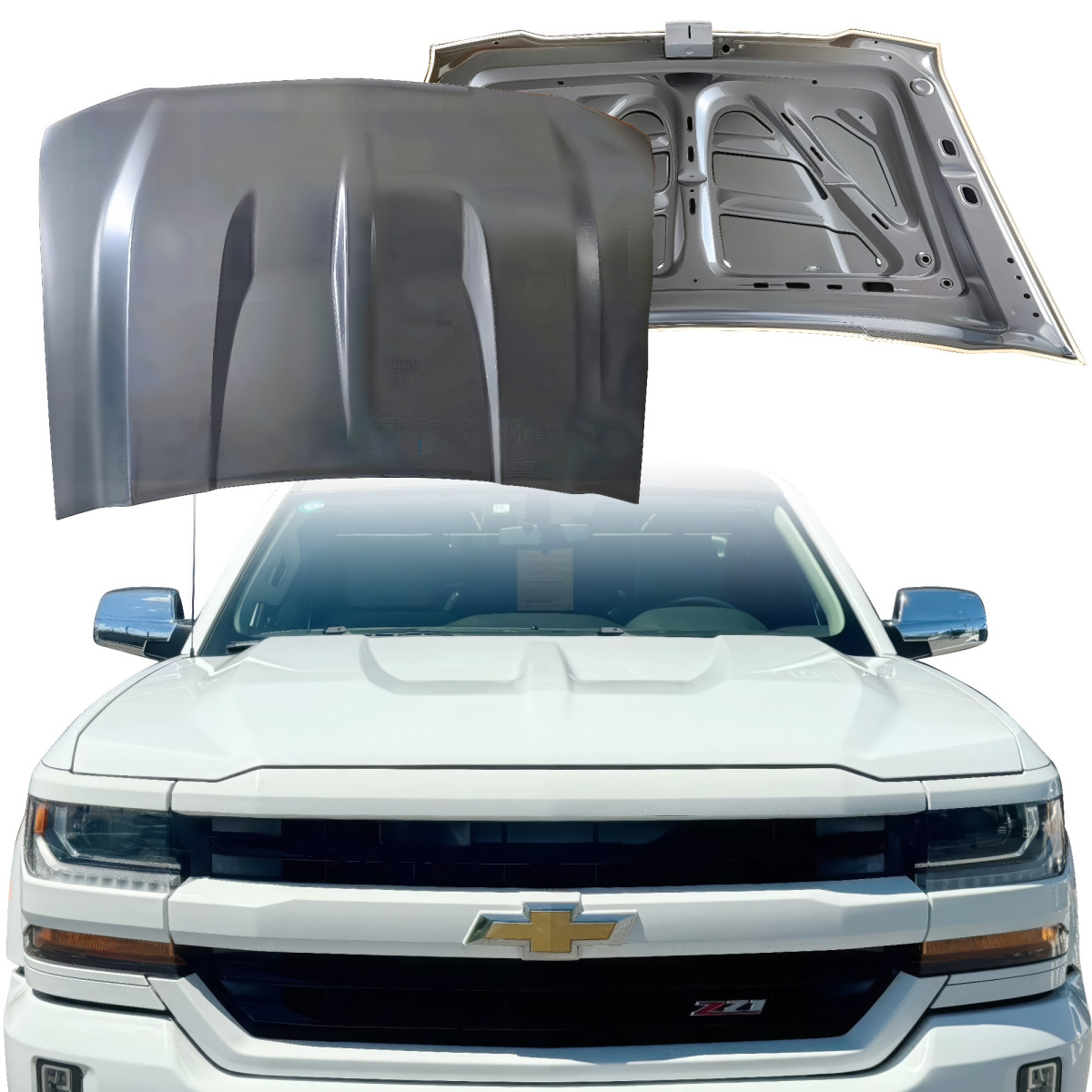 Modify your Chevrolet Silverado 2014 with our Exterior/Hoods - 