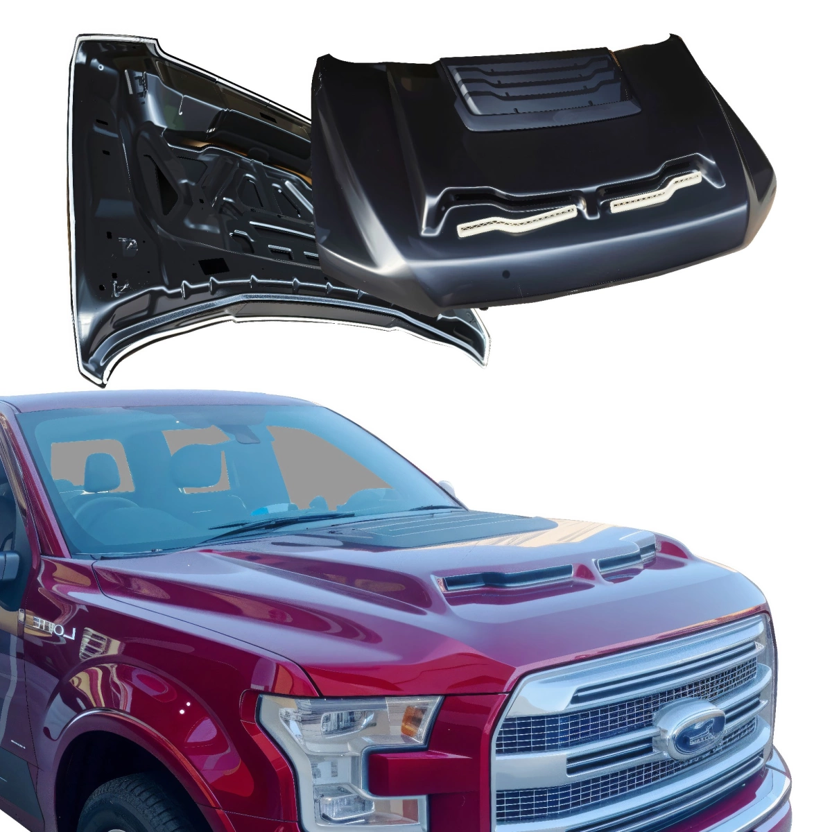 Modify your Ford F-150 2015 with our Exterior/Hoods - 1
