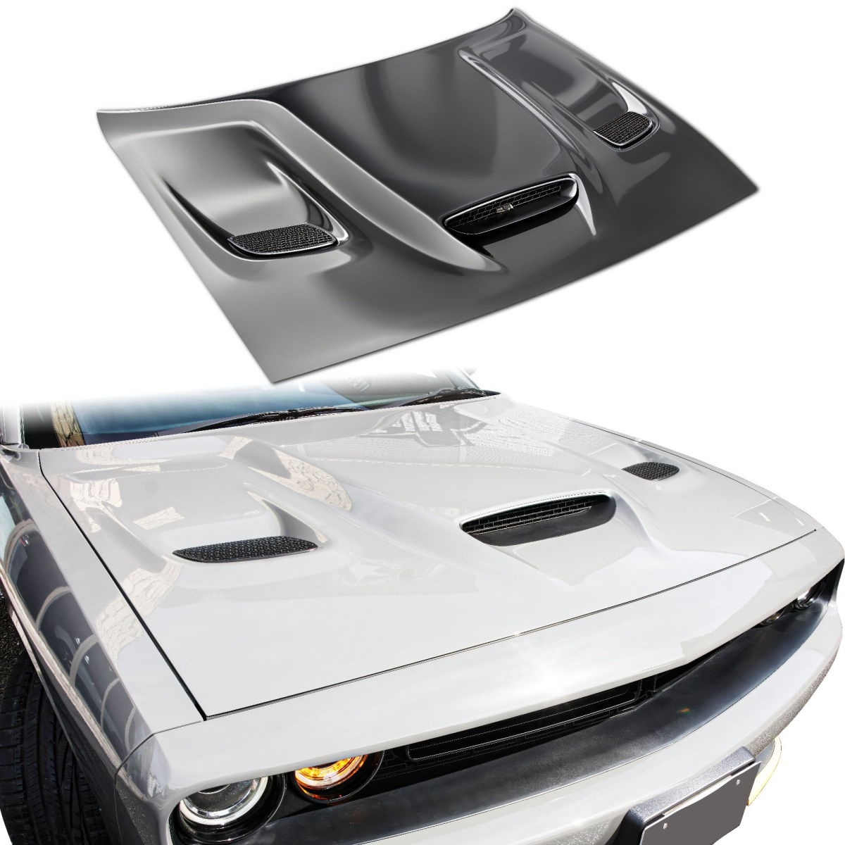 Modify your Dodge Challenger 2008 with our Exterior/Hoods - 