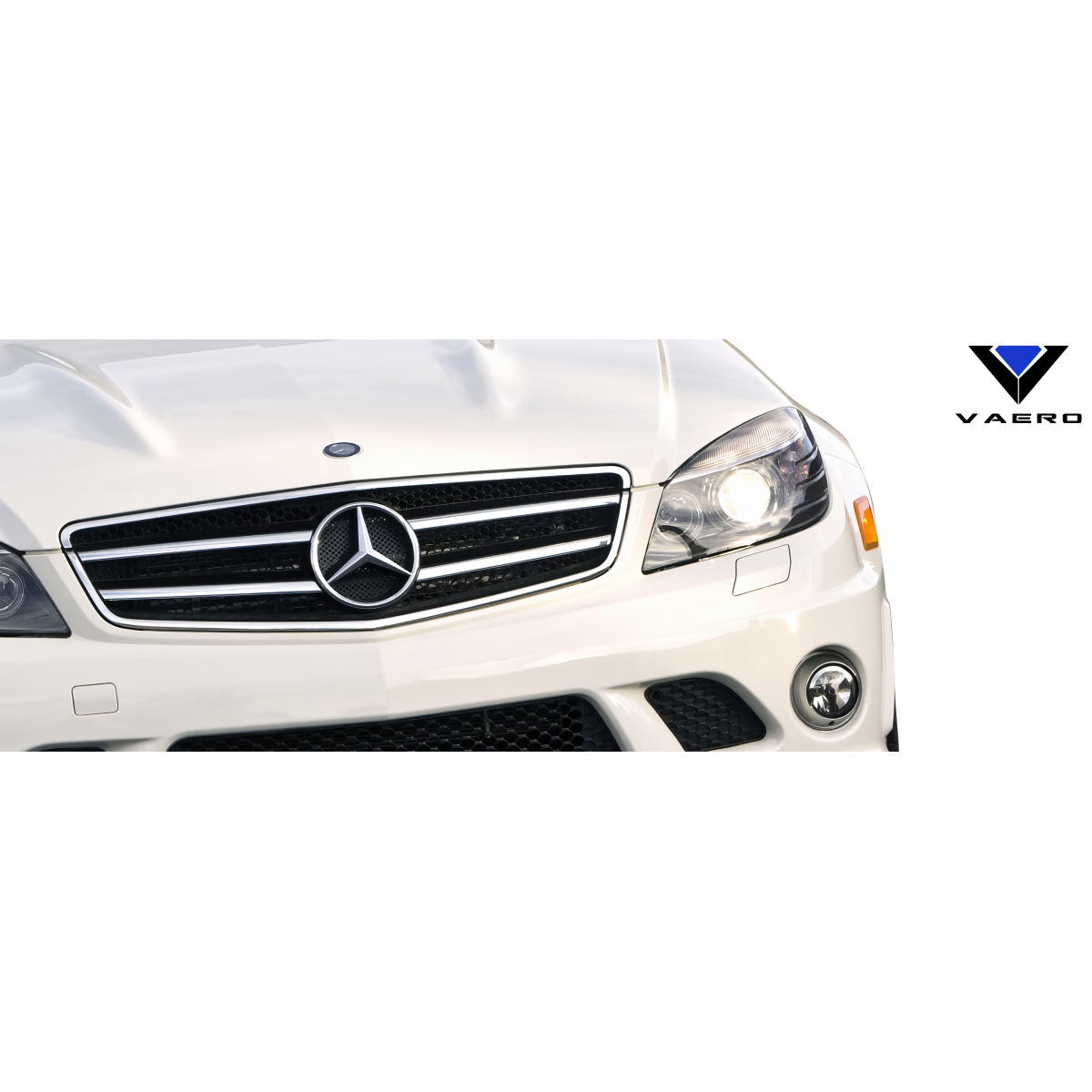 Modify your Mercedes-Benz C300 2008 with our Accessories/Other Accessories - Front view angle of grille and vehicle badge