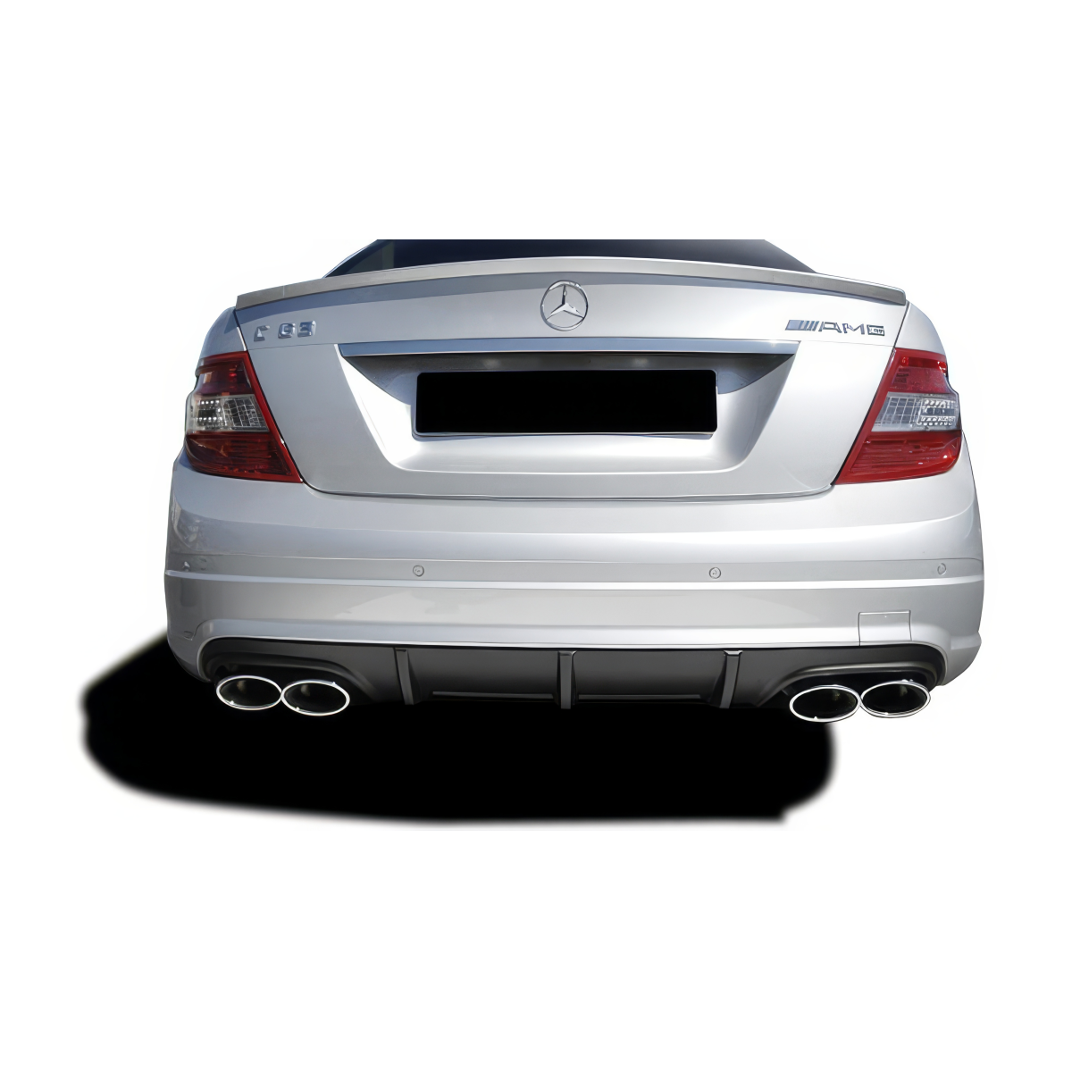 Modify your Mercedes-Benz C300 2008 with our Exterior/Rear Bumpers or Lips - Rear view at a straight angle