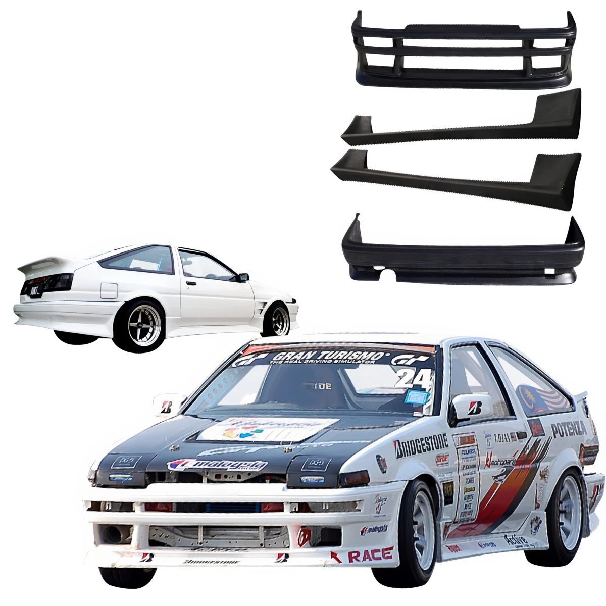 Modify your Toyota Corolla 1984 with our Exterior/Complete Body Kits - 1