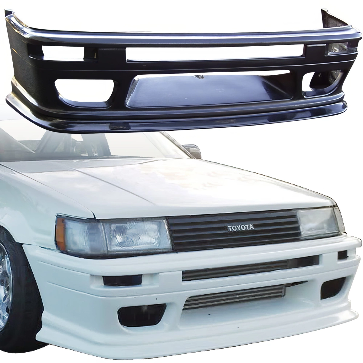 Modify your Toyota Corolla 1984 with our Exterior/Front Bumpers - 1