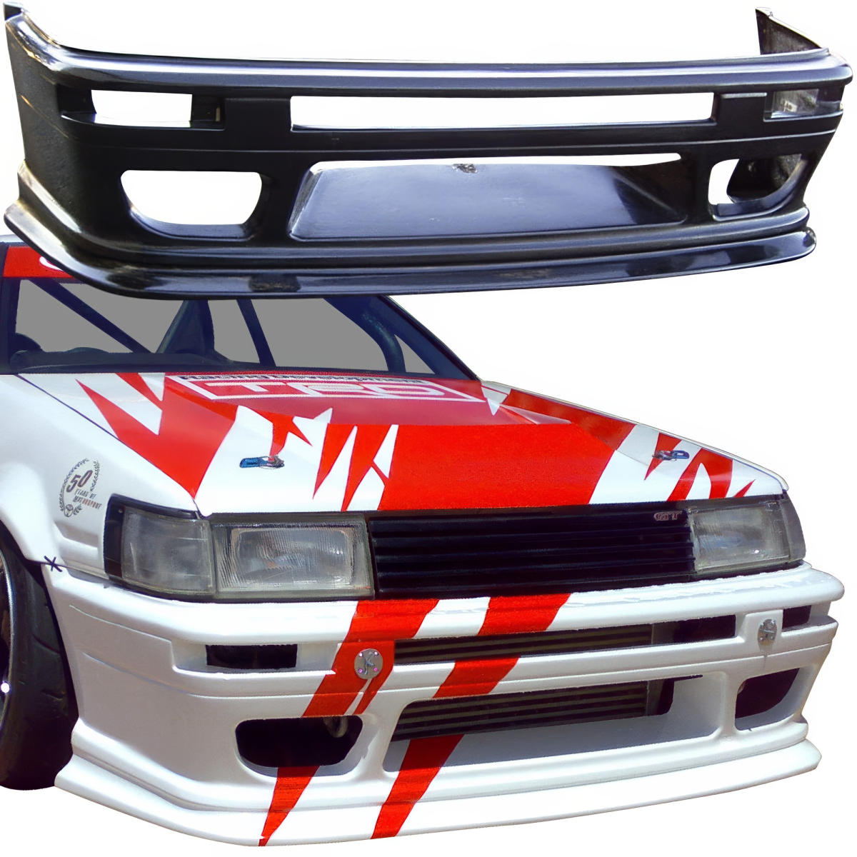 Modify your Toyota Corolla 1984 with our Exterior/Front Bumpers or Lips - 