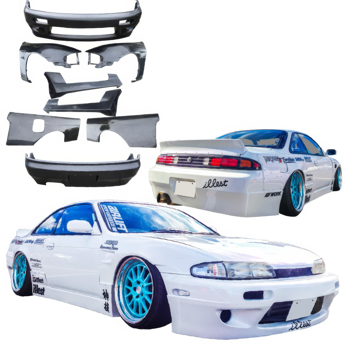 Modify your Nissan 240SX 1995 with our Exterior/Complete Body Kits - 