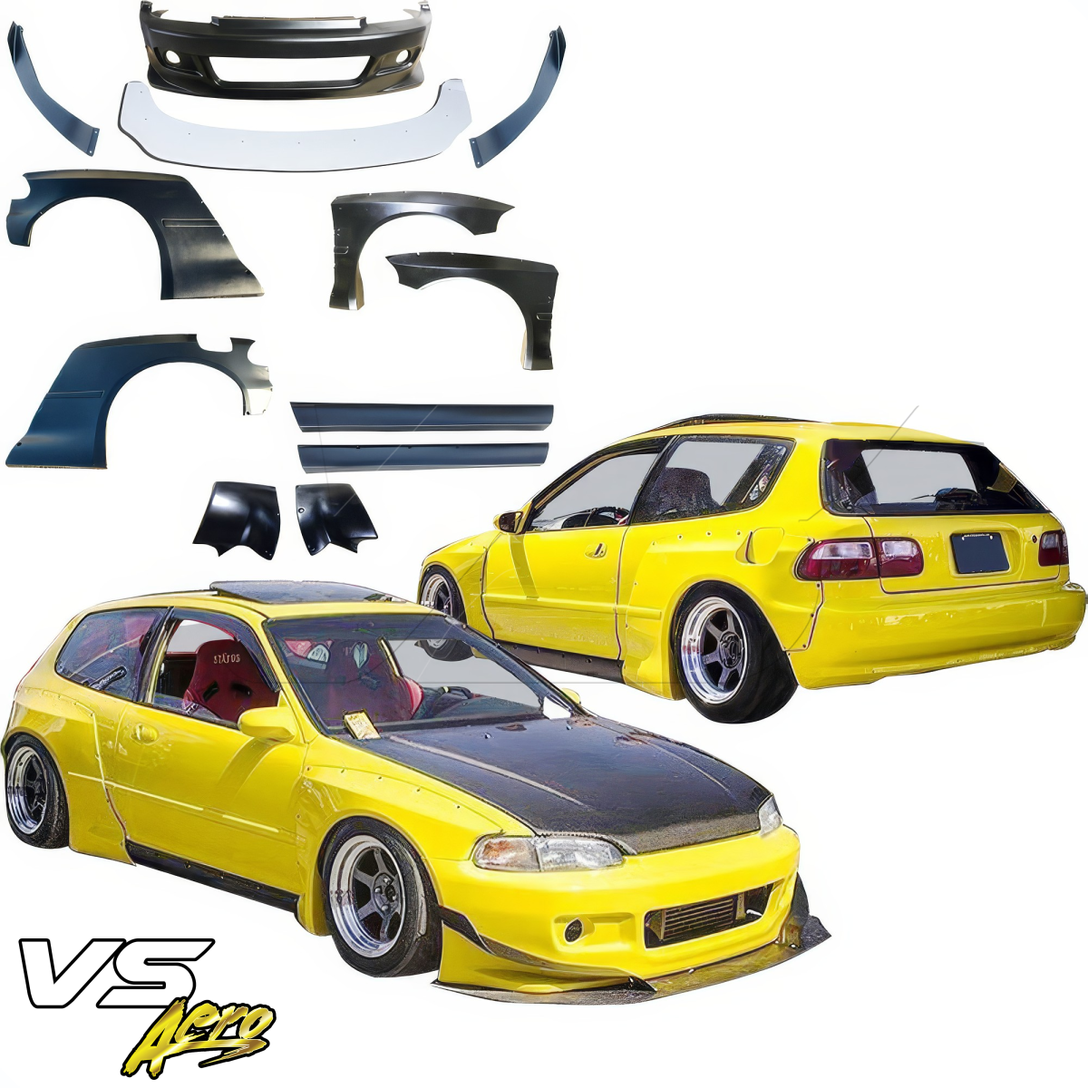 Modify your Honda Civic 1992 with our Exterior/Complete Body Kits - 