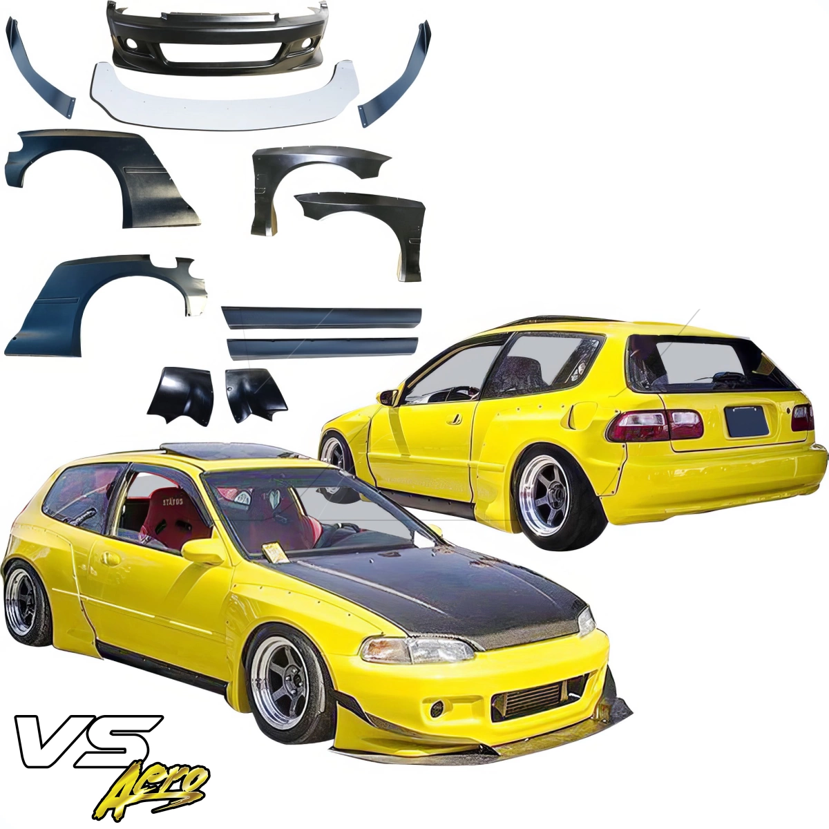Modify your Honda Civic 1992 with our Exterior/Complete Body Kits - 2