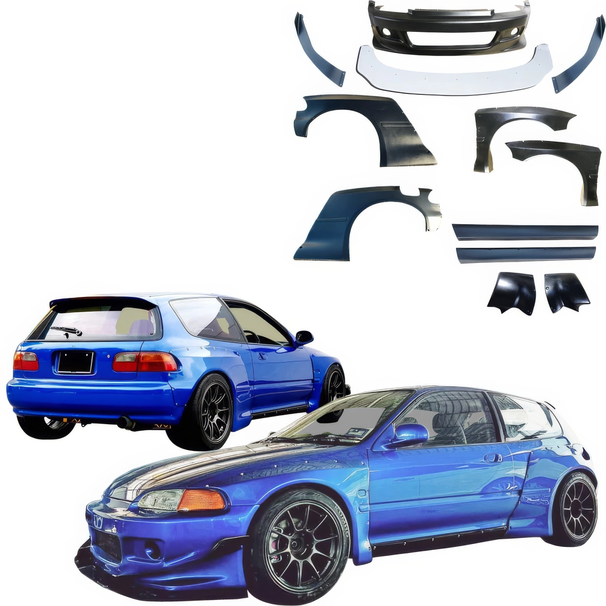 Modify your Honda Civic 1992 with our Exterior/Complete Body Kits - 3