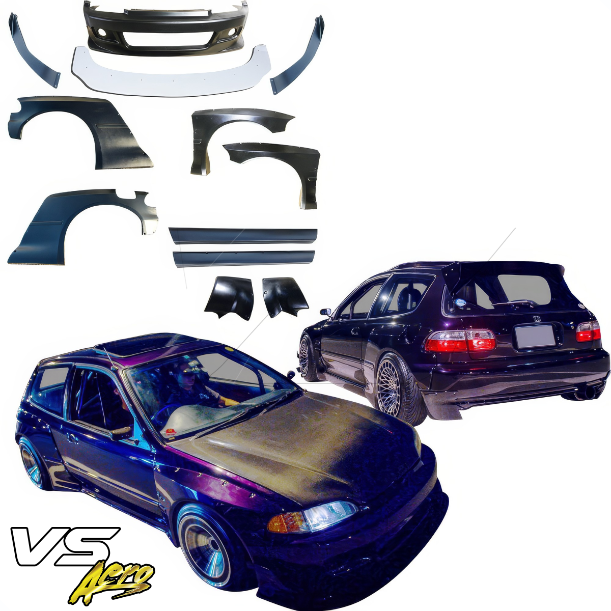 Modify your Honda Civic 1992 with our Exterior/Complete Body Kits - 