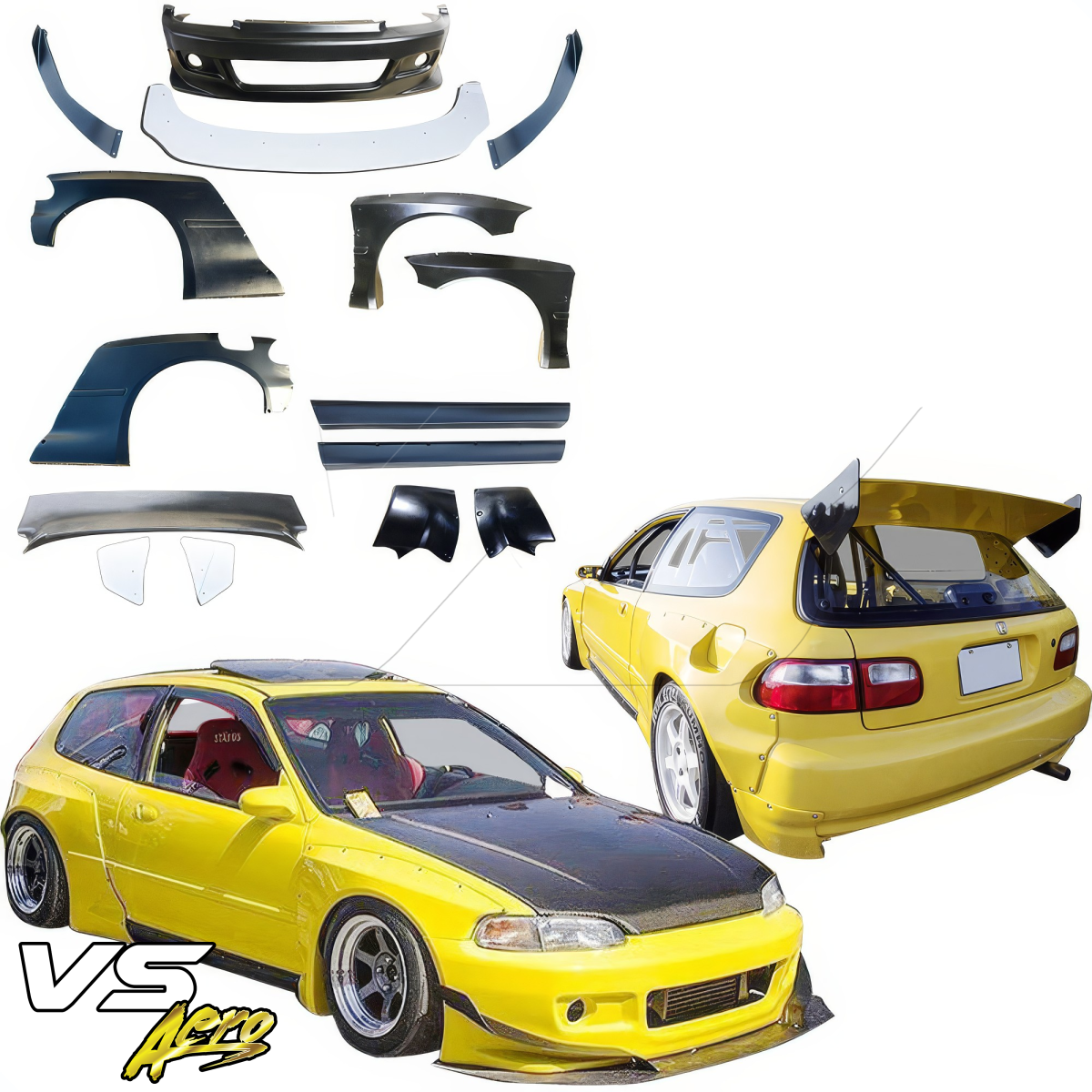 Modify your Honda Civic 1992 with our Exterior/Complete Body Kits - 