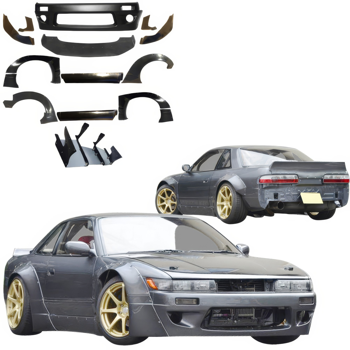 Modify your Nissan Silvia 1989 with our Exterior/Complete Body Kits - 