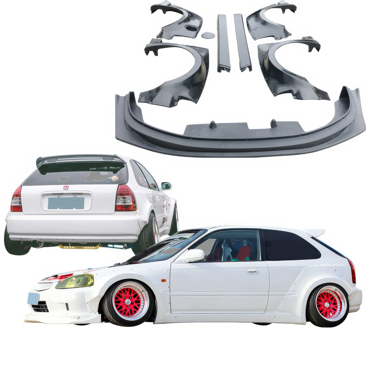 Modify your Honda Civic 1999 with our Exterior/Complete Body Kits - 