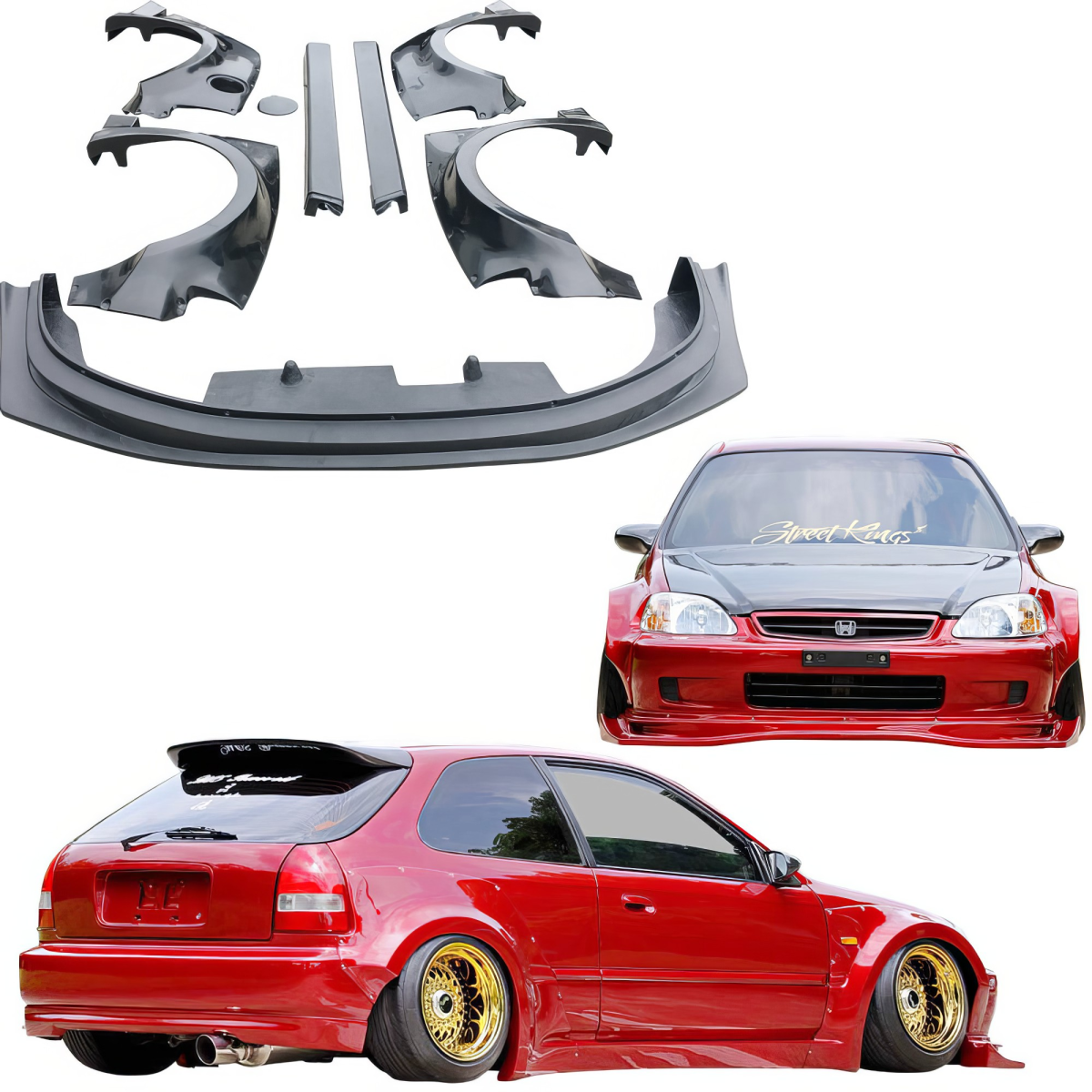 Modify your Honda Civic 1999 with our Exterior/Complete Body Kits - 