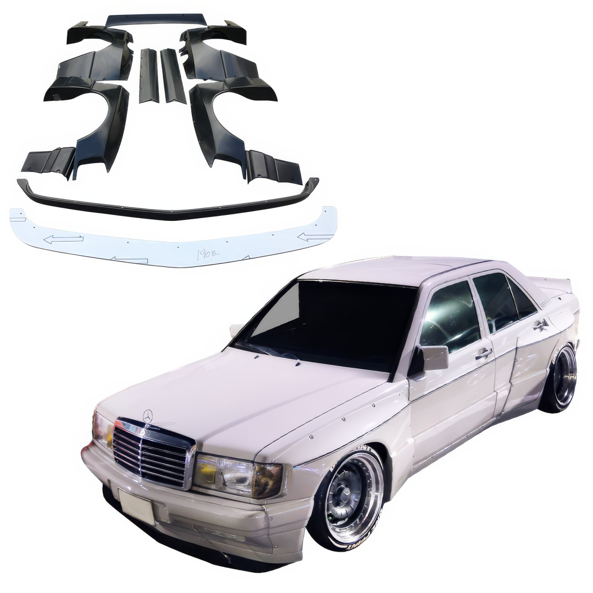 Modify your Mercedes-Benz 190 1988 with our Exterior/Complete Body Kits -
