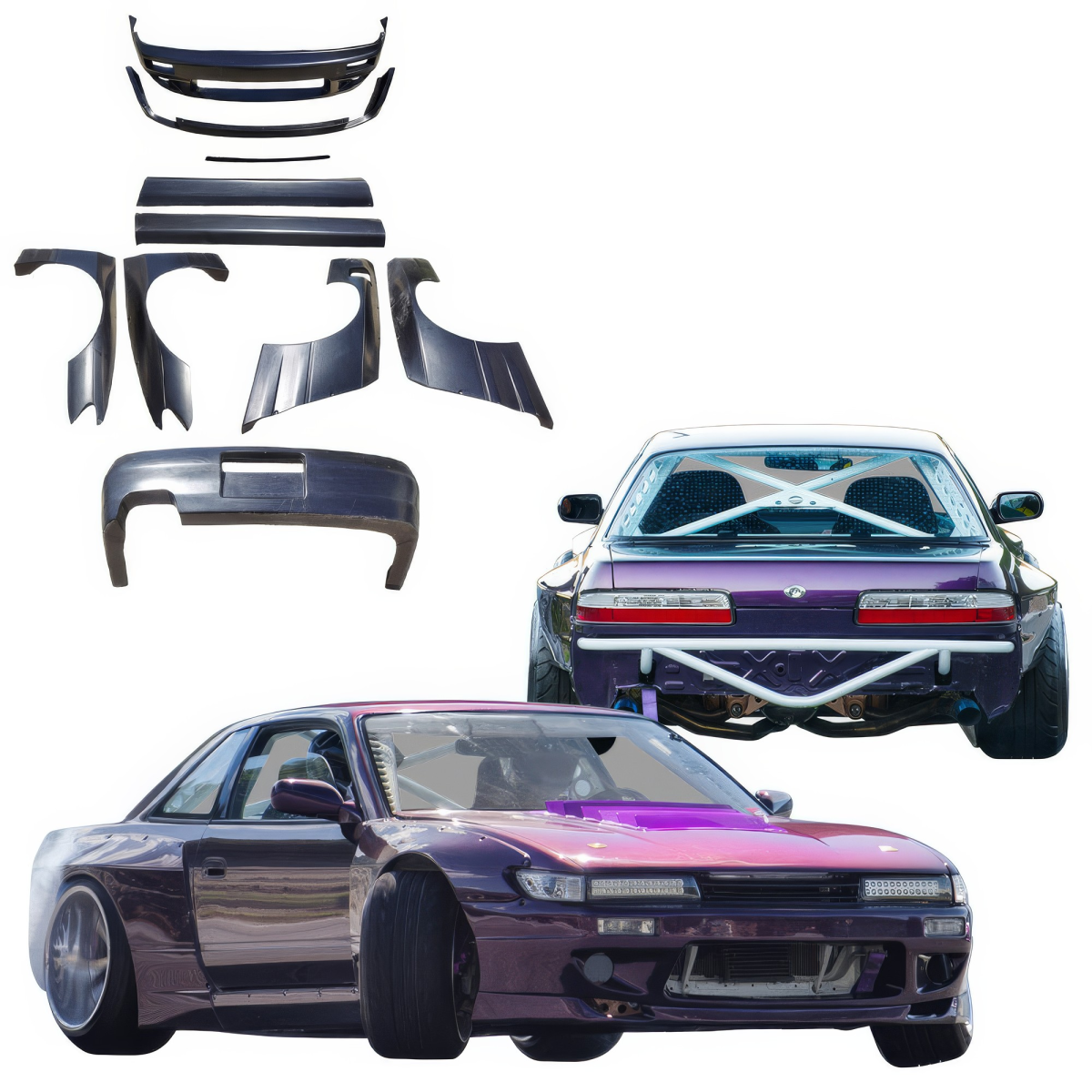 Modify your Nissan Silvia 1989 with our Exterior/Complete Body Kits - 